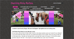 Desktop Screenshot of dazzlingponyparties.com