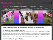Tablet Screenshot of dazzlingponyparties.com